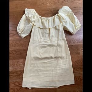 H&M off shoulder yellow dress